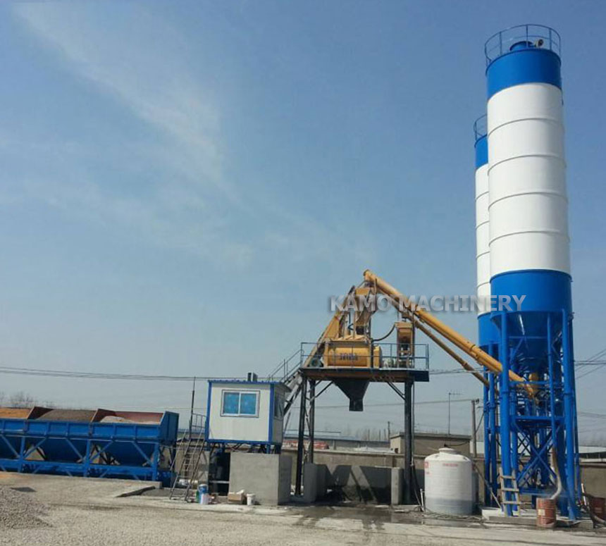 HZS25 concrete mixing plant