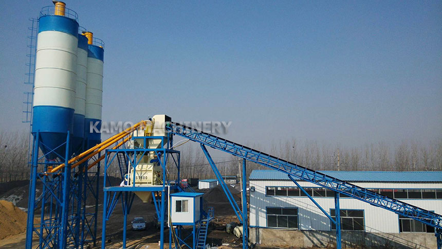 HZS90 concrete mixing plant