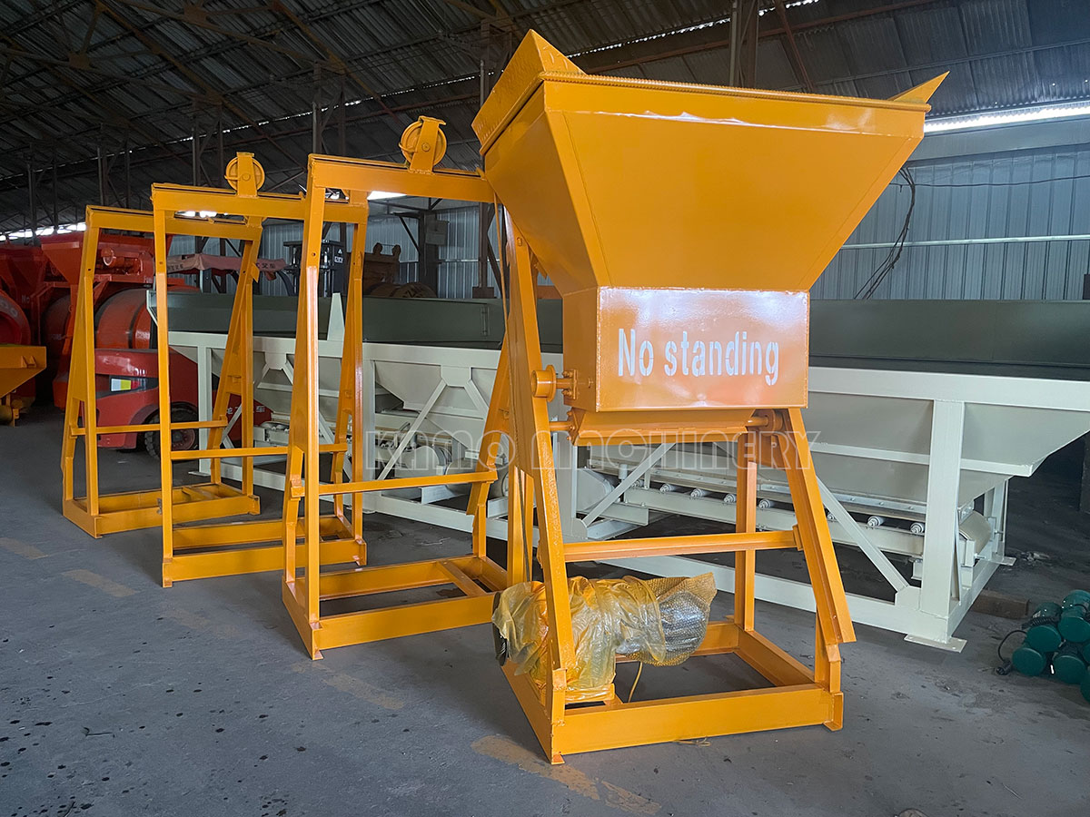 Concrete mixing equipment and accessories delivery