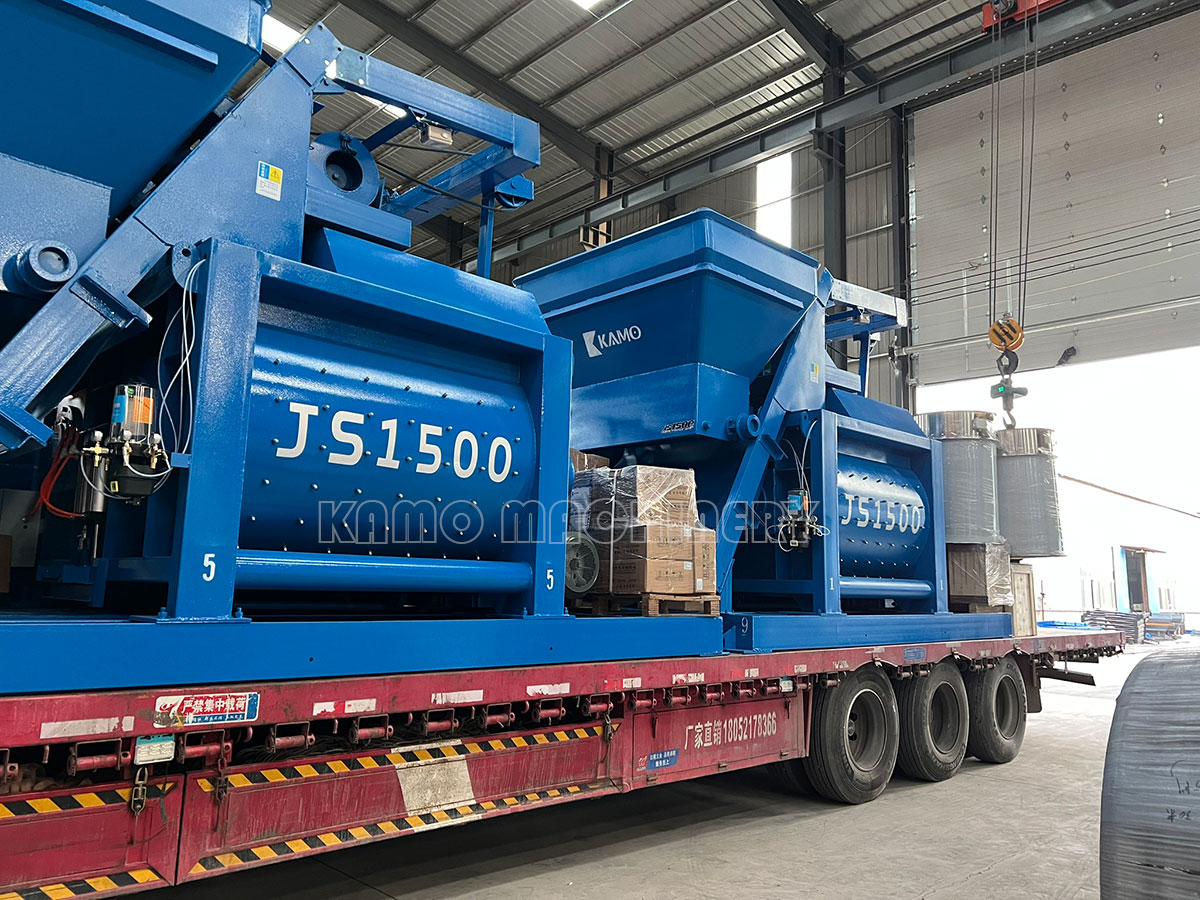 JS1500 concrete mixer and related equipment delivery