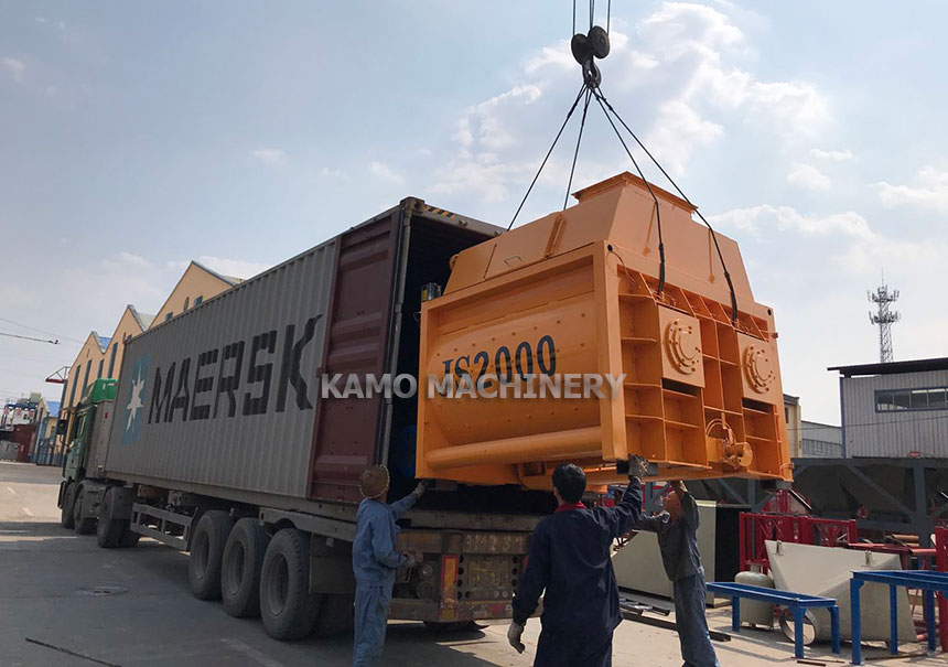 JS2000 concrete mixer delivery