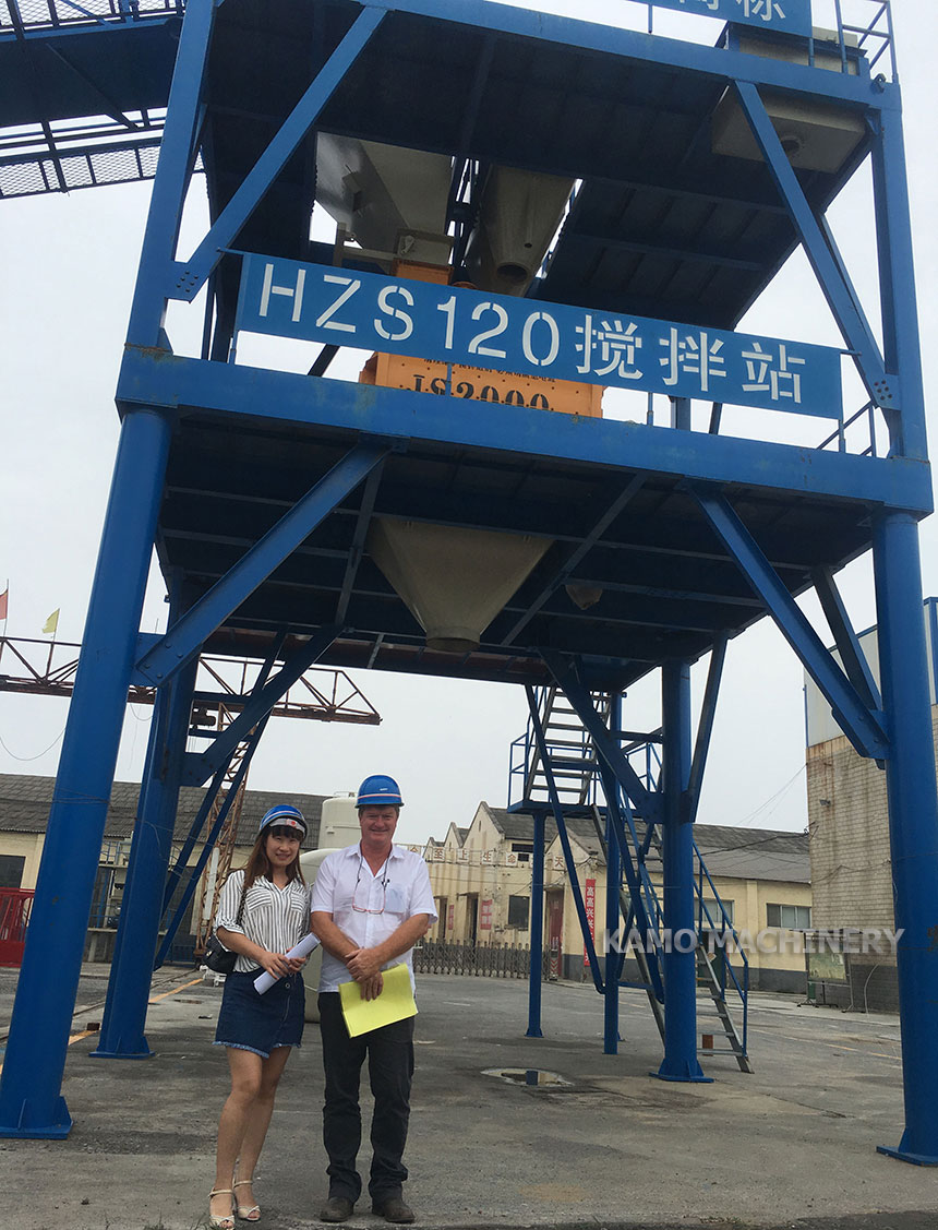 HZS120 concrete batching plant