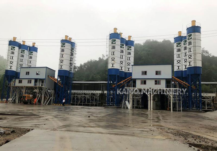 HZS60 concrete batching plant