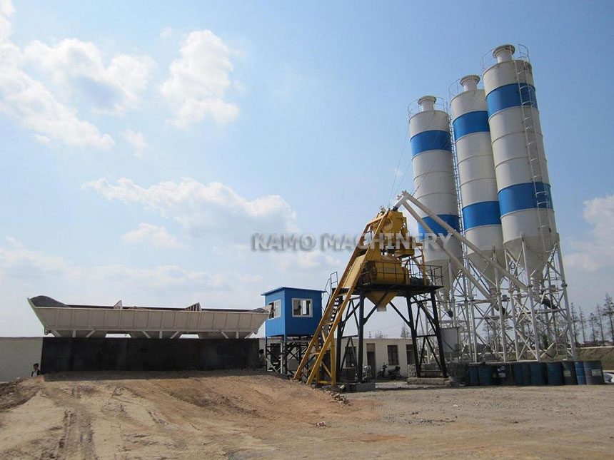 HZS35 concrete mixing plant