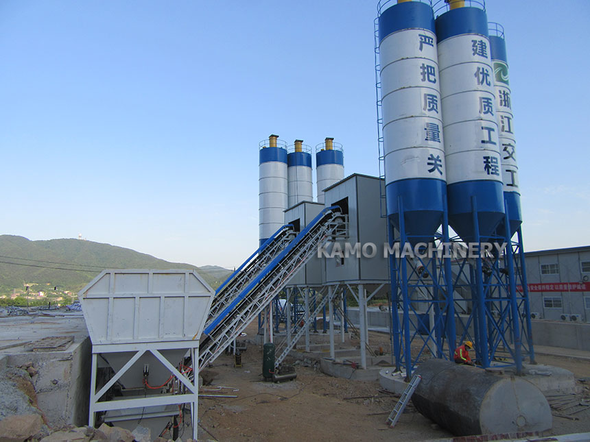 HZS60 concrete mixing plant