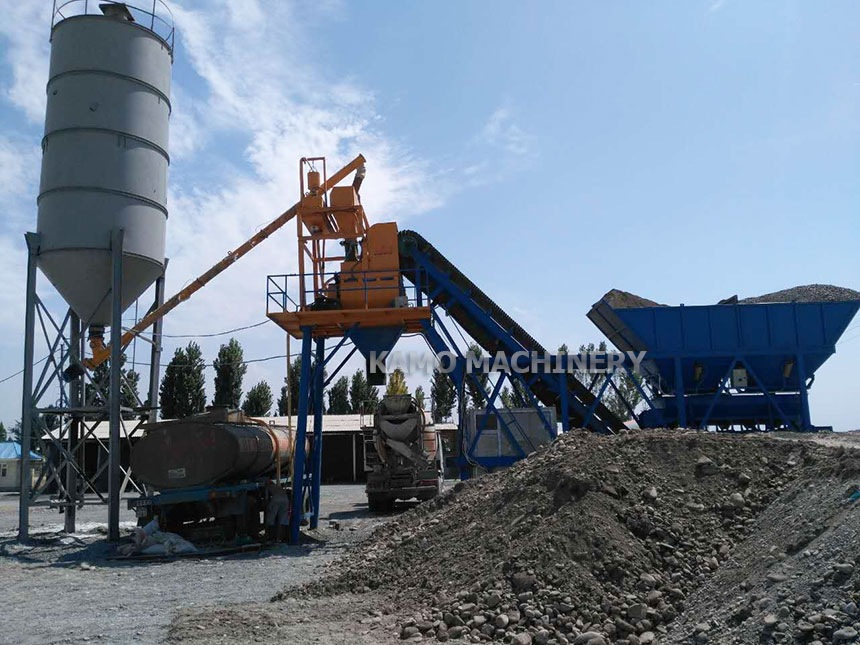 YHZS35 mobile concrete batching plant