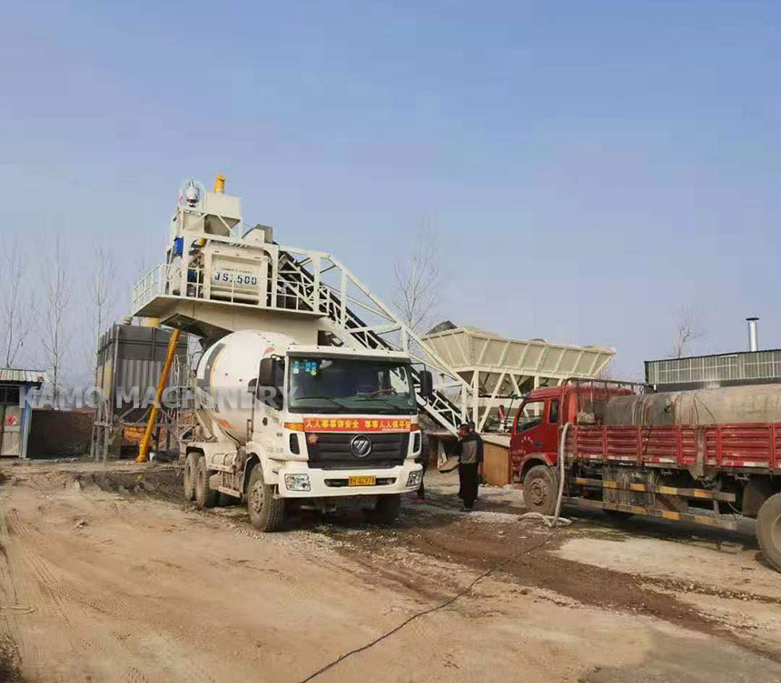 YHZS75 mobile batching plant