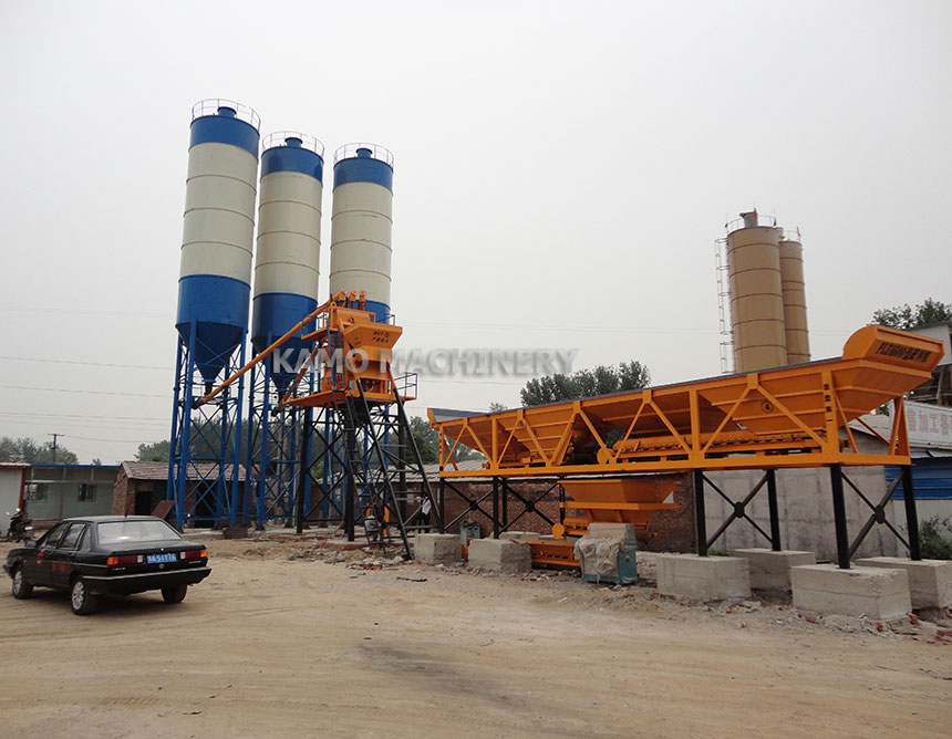 HZS50 concrete batching plant