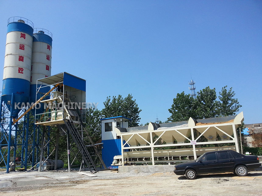 HZS50 concrete batching plant