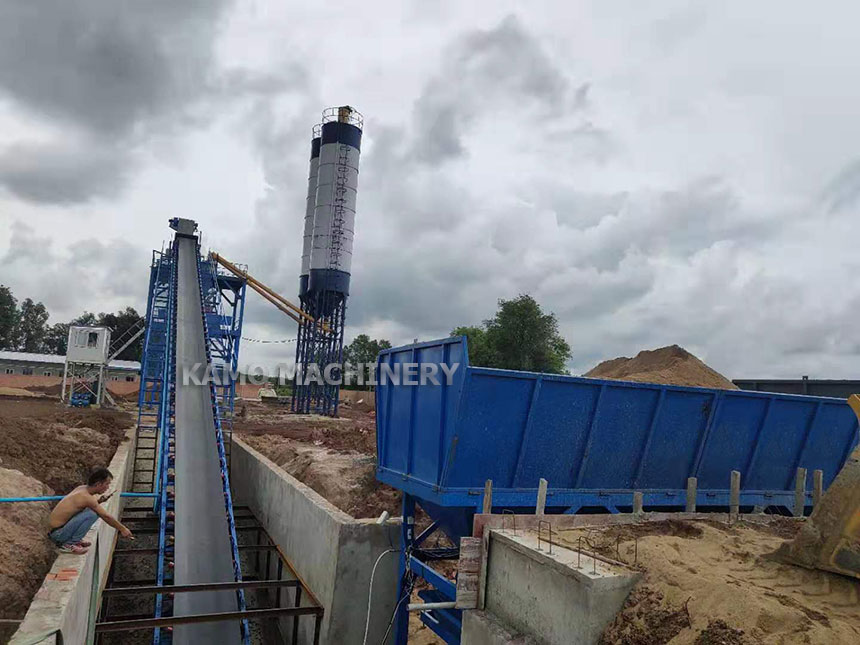 HZS120 concrete batching plant