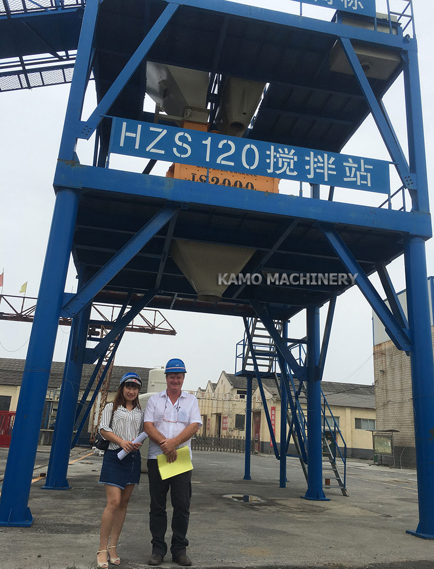 HZS120 concrete batching plant