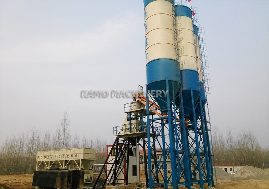 HZS75 concrete batching plant