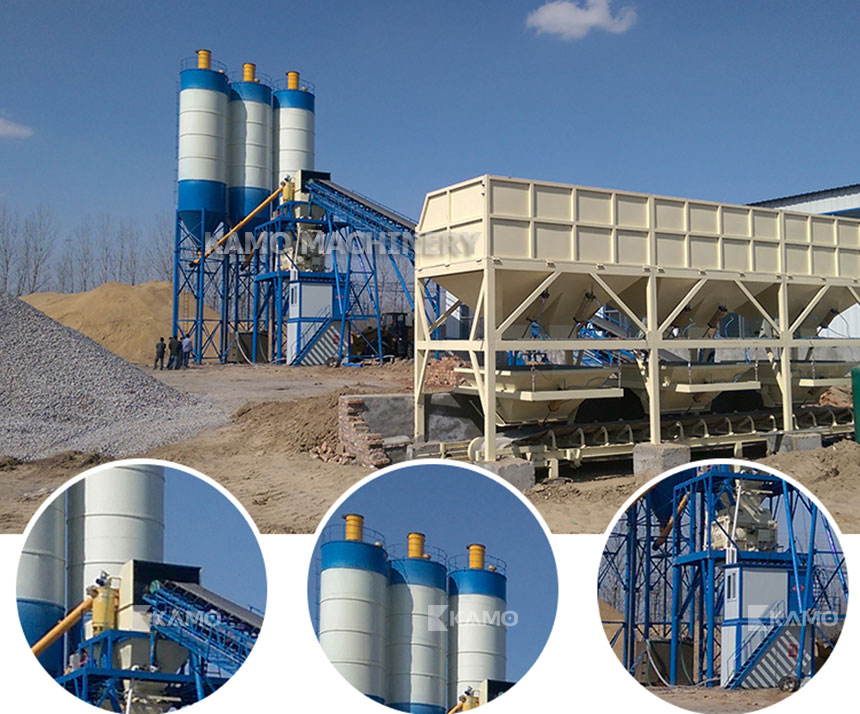 HZS90 concrete batching plant