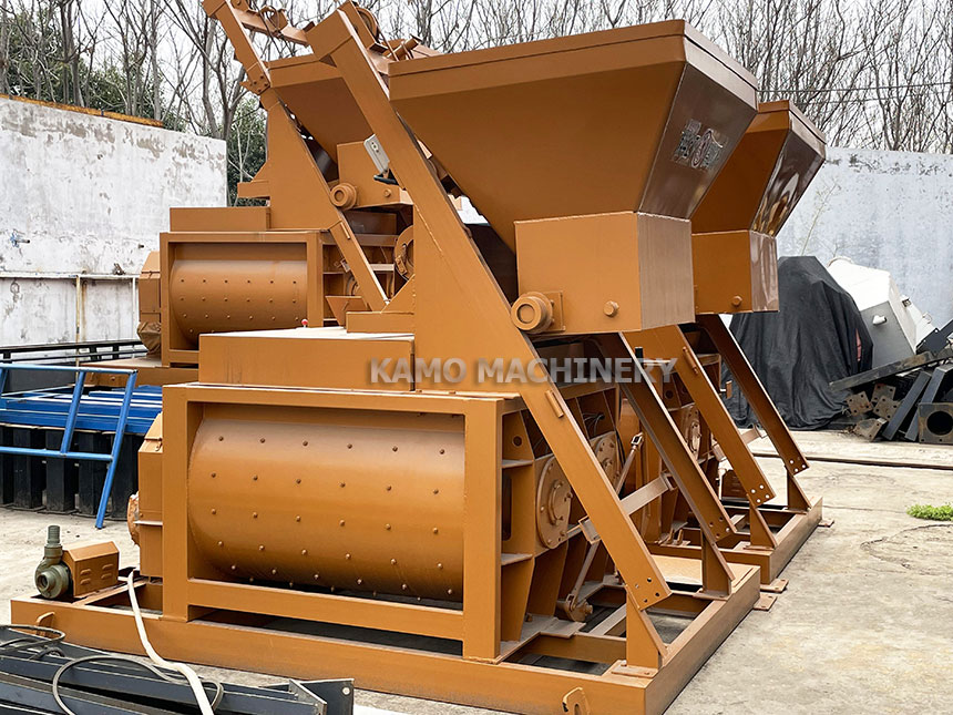 twin-shaft forced concrete mixer