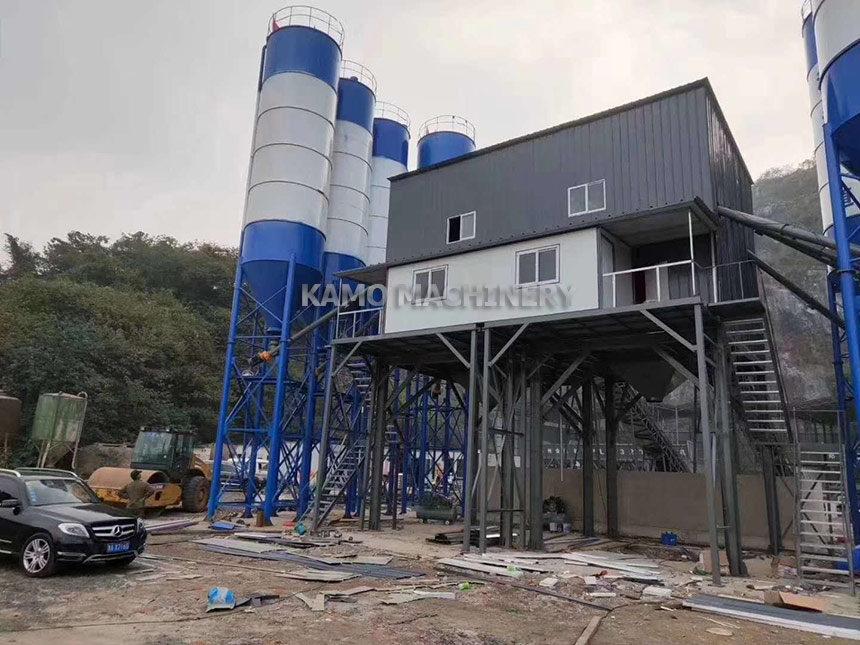 HZS120 concrete batching plant