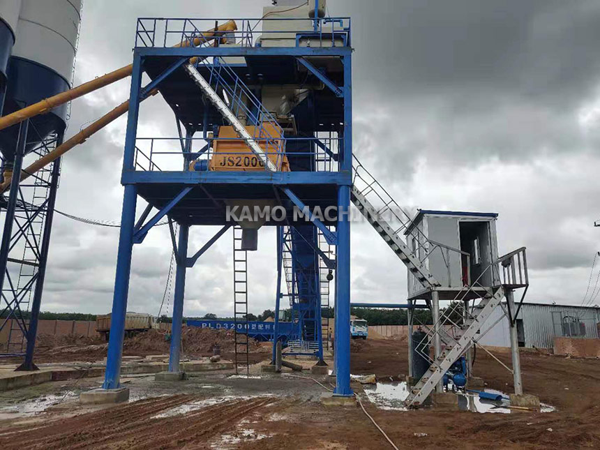 HZS120 concrete batching plant