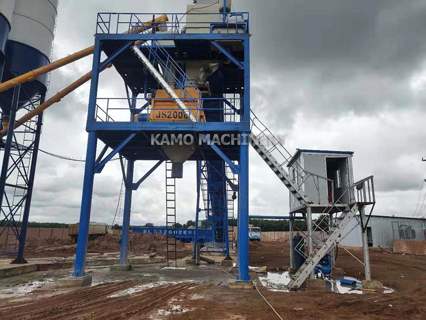 HZS120 concrete batching plant