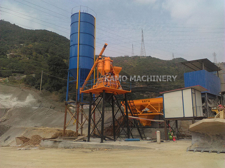 HZS25 concrete batching plant