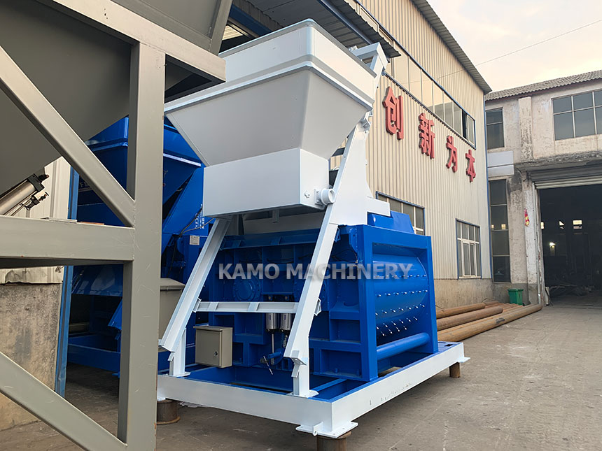 twin-shaft forced concrete mixer