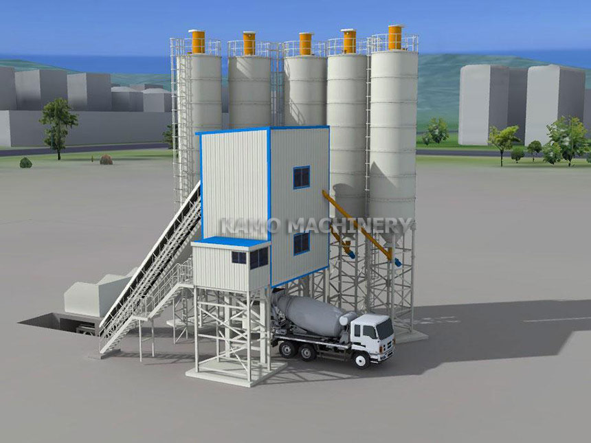 HZS180 concrete batching plant