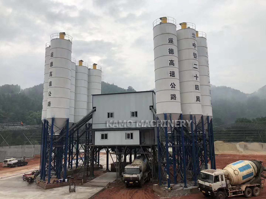 HZS180 concrete batching plant